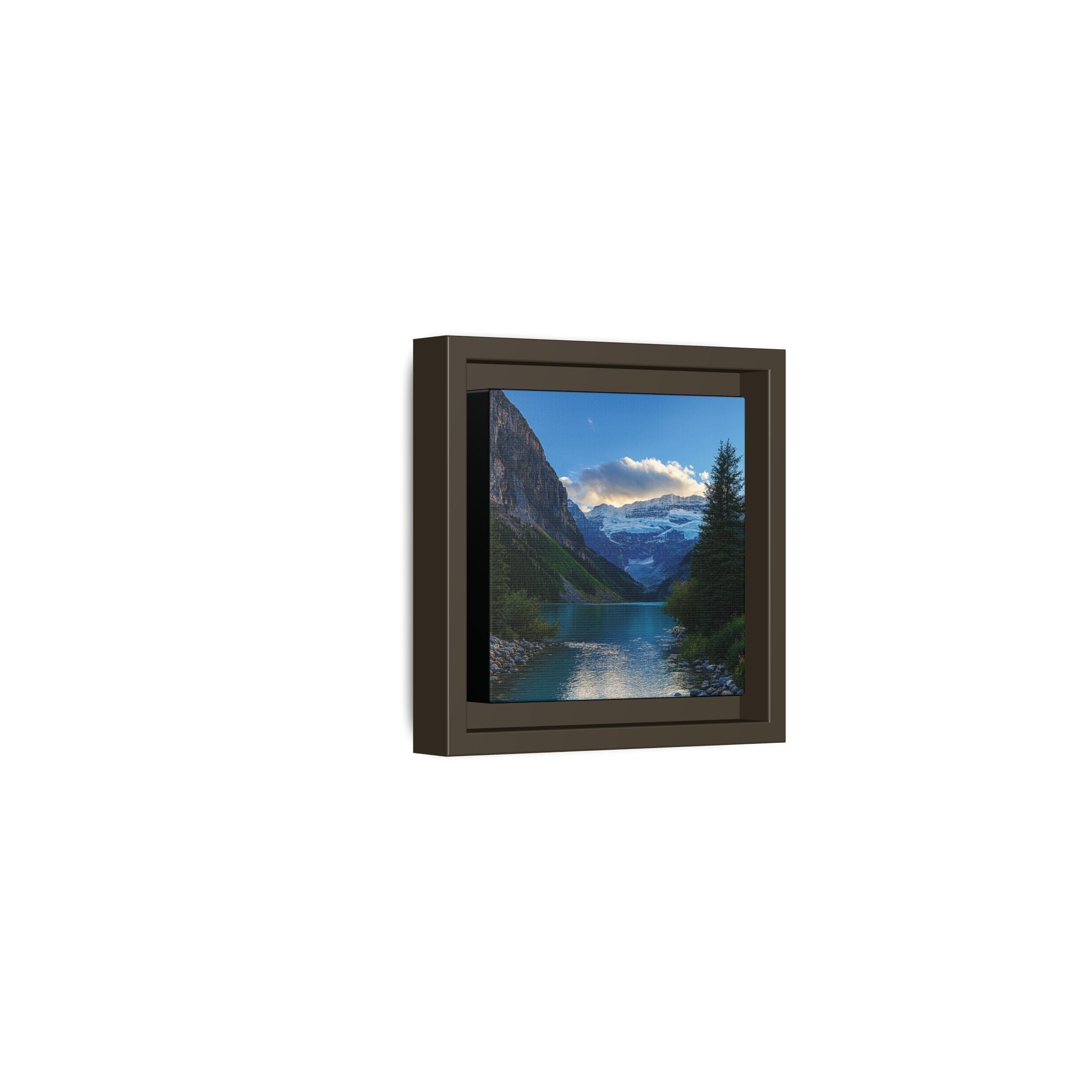 "Glacial Serenity" – Framed Canvas Print
