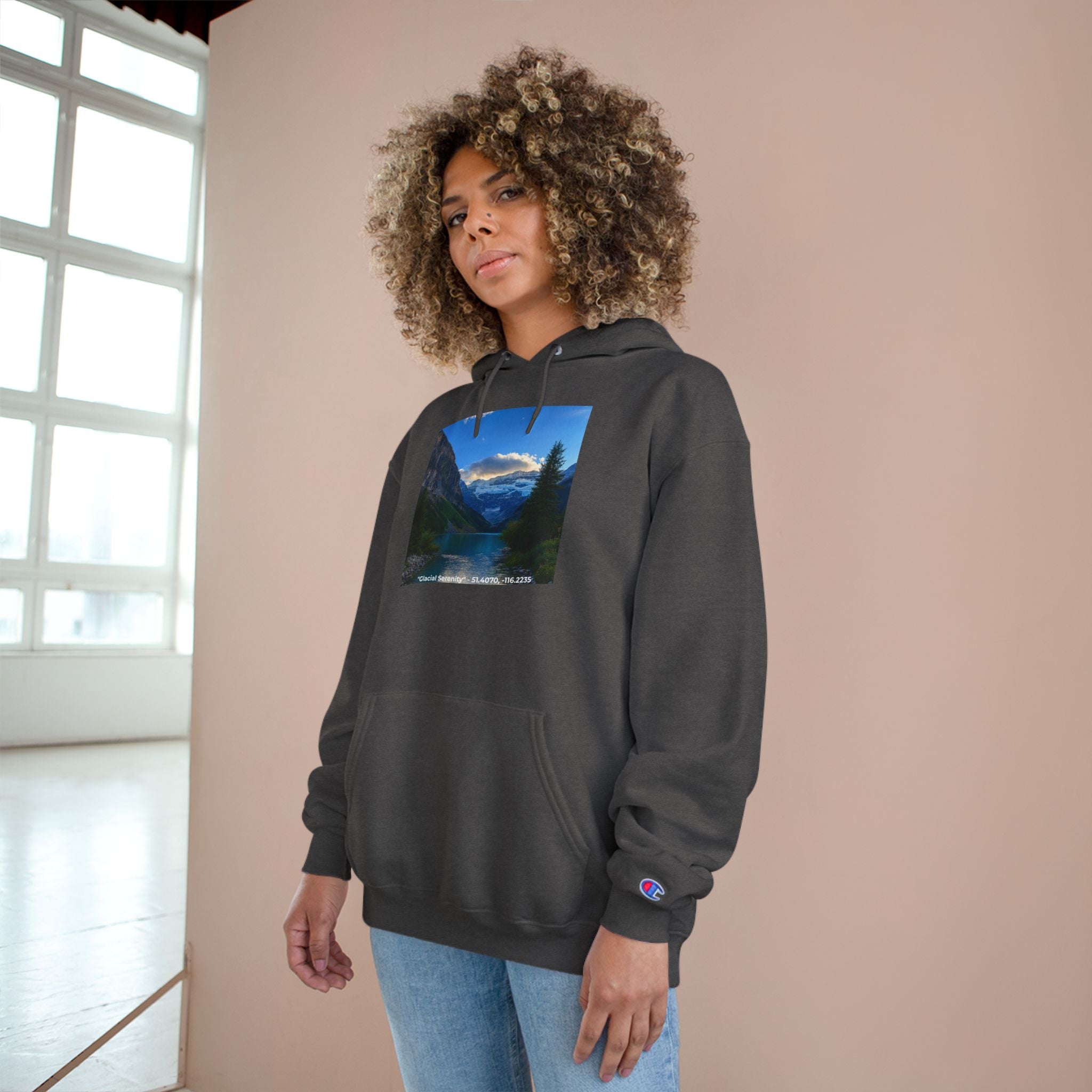 "Glacial Serenity" – Champion Hoodie