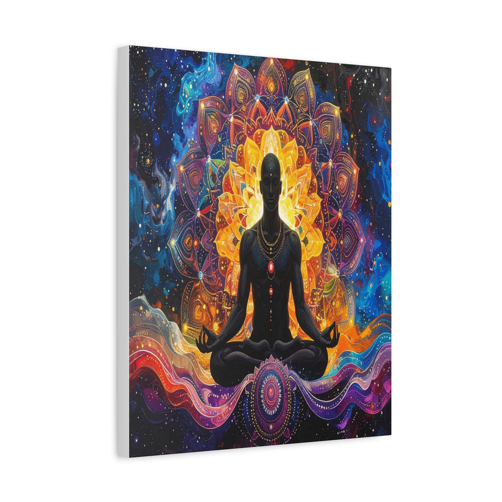 Cosmic Meditation: Spiritual Awakening through Mandala Art, Transcendent Chakra Visualization - L’Art Suprême Canvas