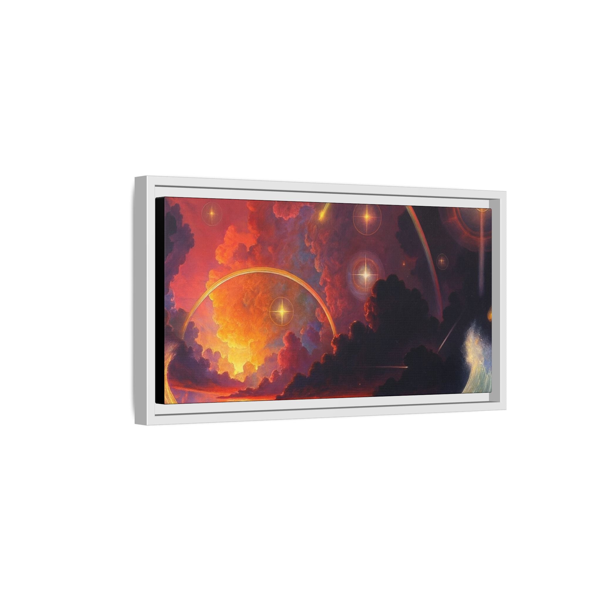 "Celestial Tides" – Framed Canvas Print