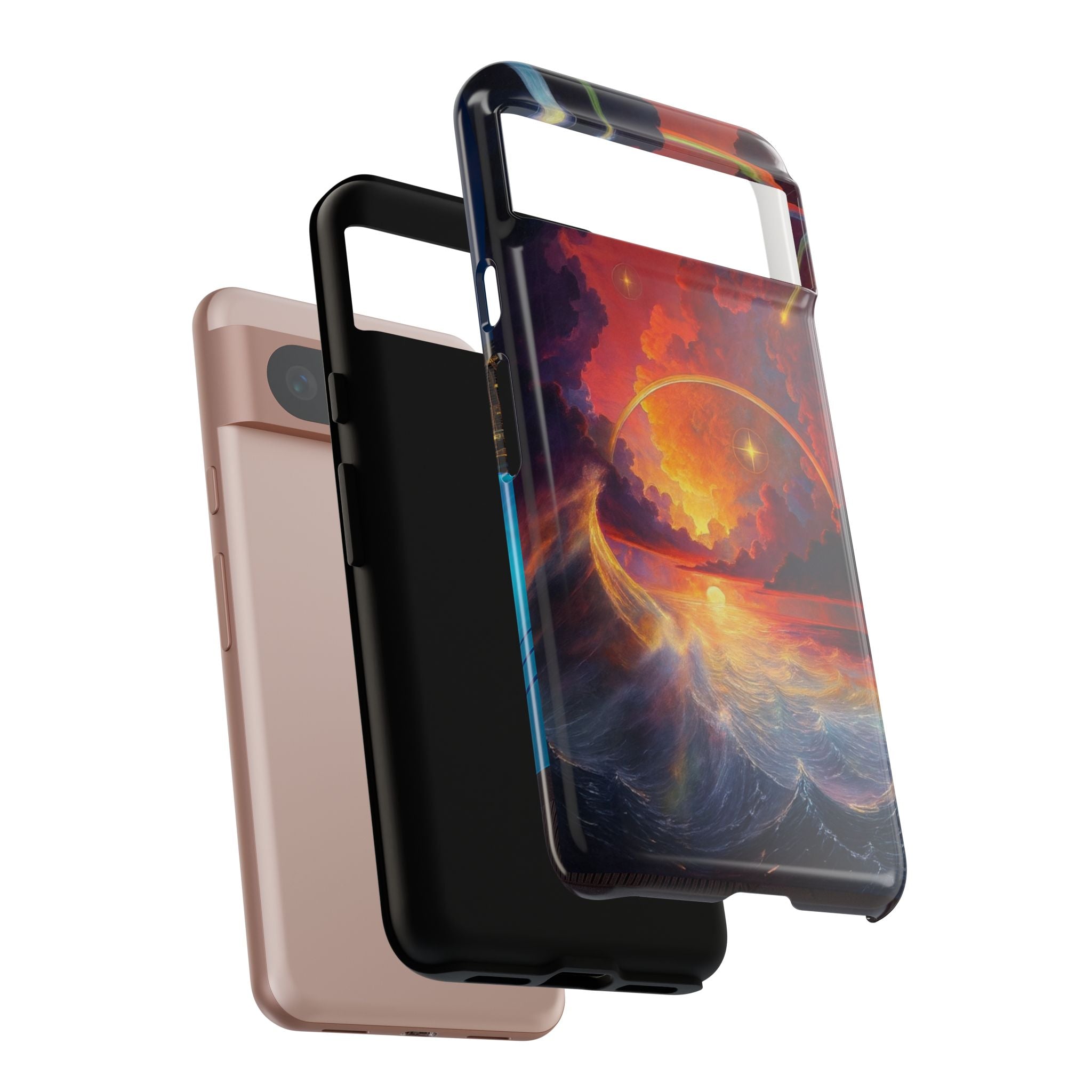 "Celestial Tides" – Printed Tough Phone Case