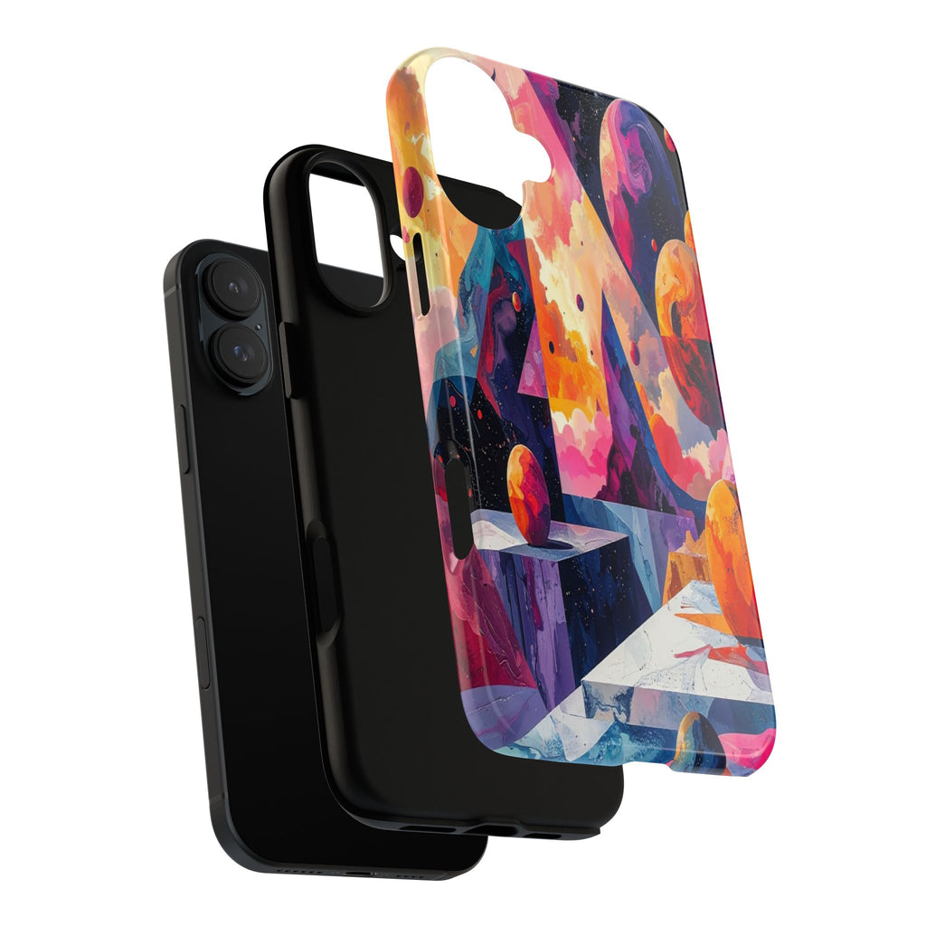 Cosmic Geometrica: Floating Spheres of Abstraction, Digital Dreamscape Dimensions - L’Art Suprême Phone Case