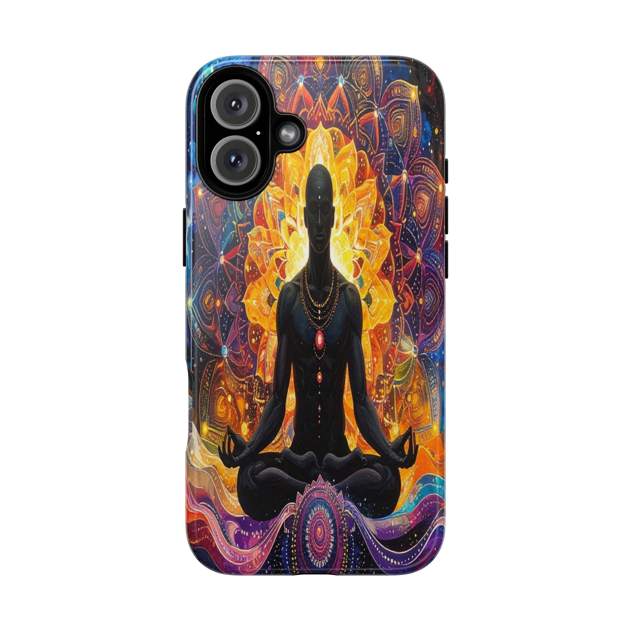 Cosmic Awakening: Spiritual Meditation Mandala, Chakra Energy Visualization - L’Art Suprême Phone Case