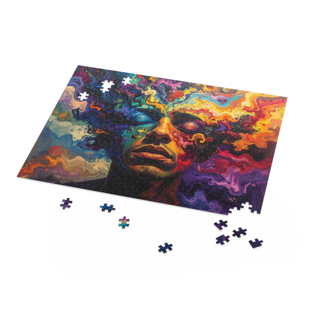 Cosmic Consciousness: Psychedelic Inner Landscape, Vibrant Abstract Expressionism -  L'Art Puzzle