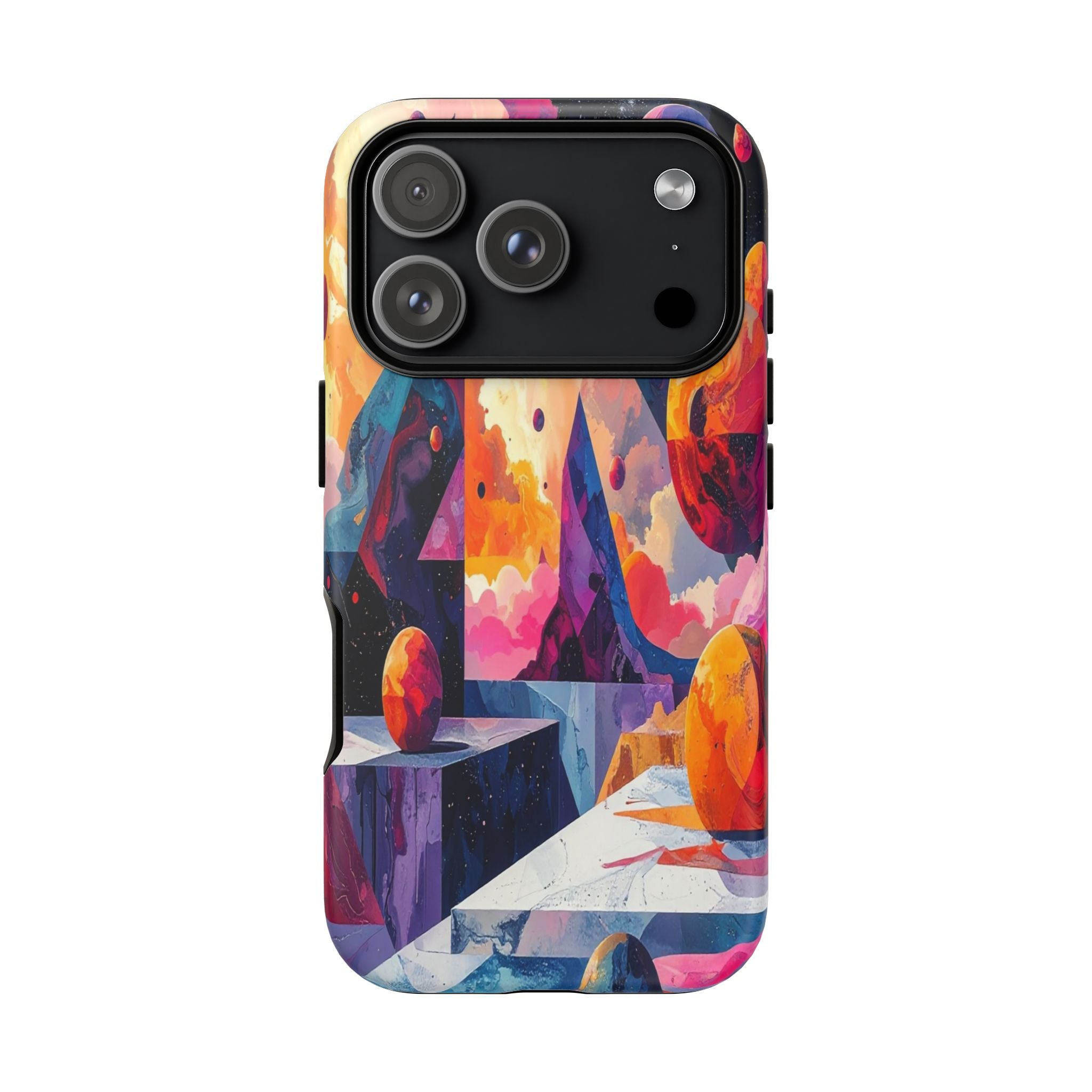 Cosmic Geometrica: Floating Spheres of Abstraction, Digital Dreamscape Dimensions - L’Art Suprême Phone Case