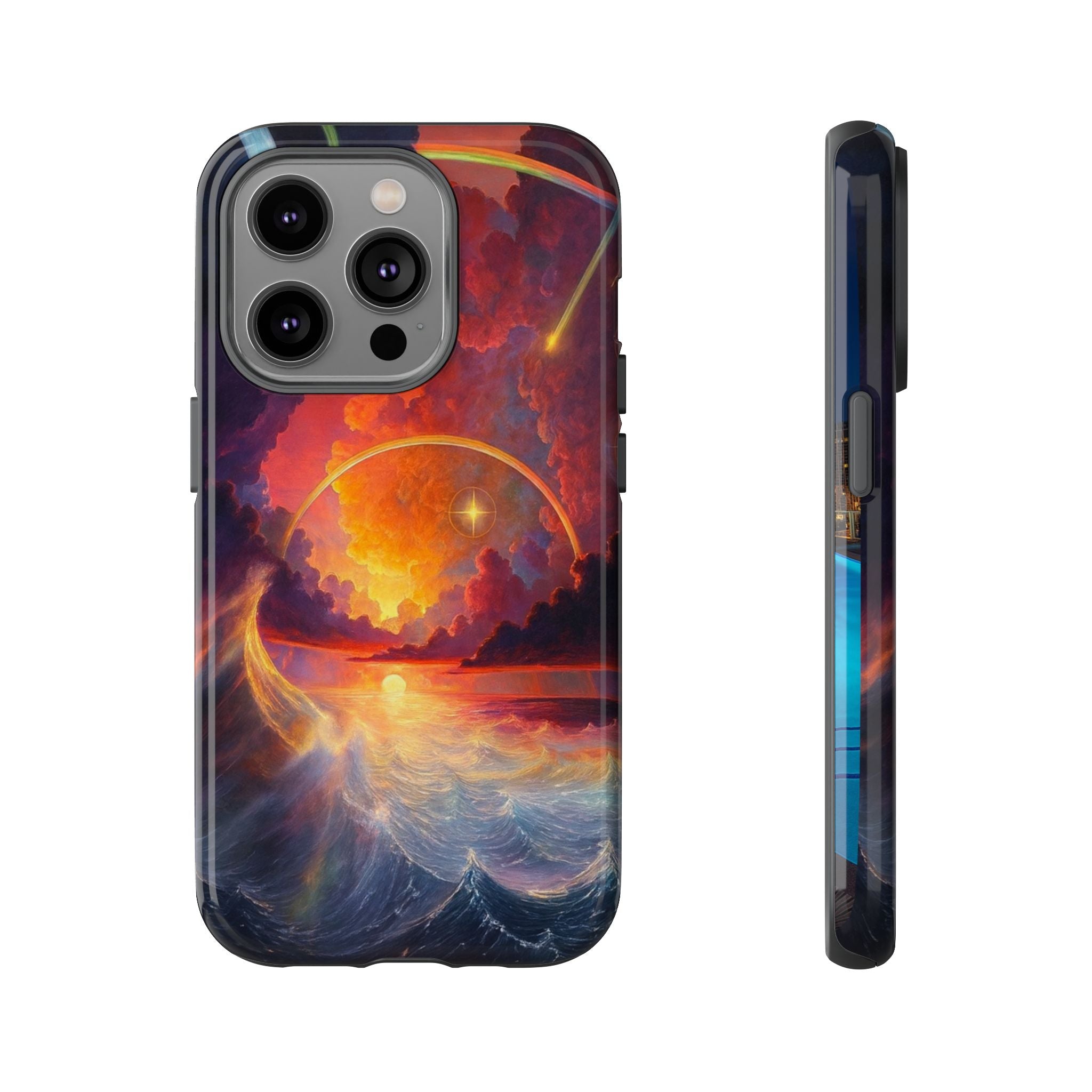 "Celestial Tides" – Printed Tough Phone Case
