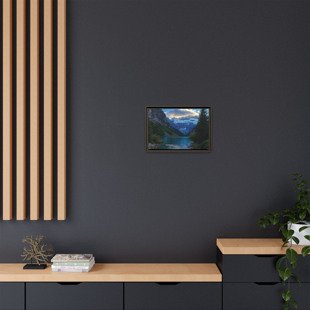 "Glacial Serenity" – Framed Canvas Print