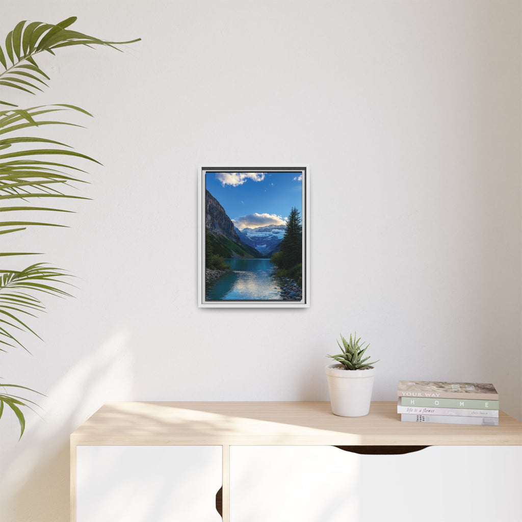 "Glacial Serenity" – Framed Canvas Print