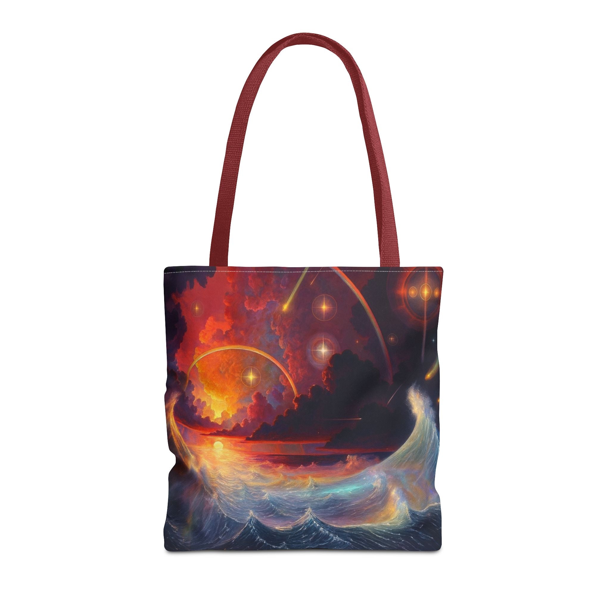 “Celestial Tides” – Cosmic Chaos x Ocean Calm Tote
