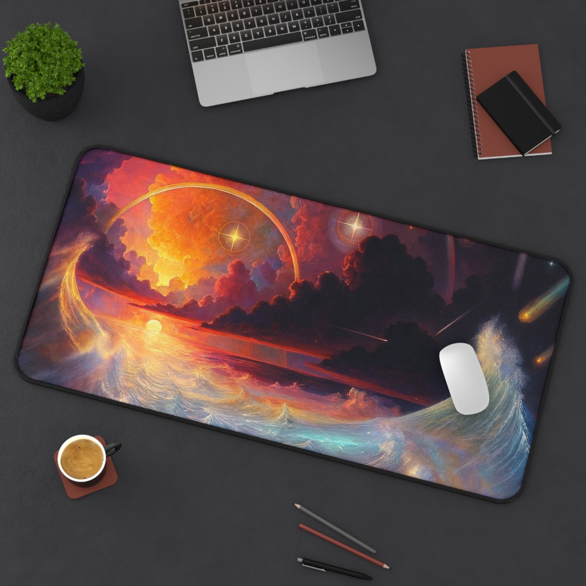 "Celestial Tides" – Premium Desk Mat