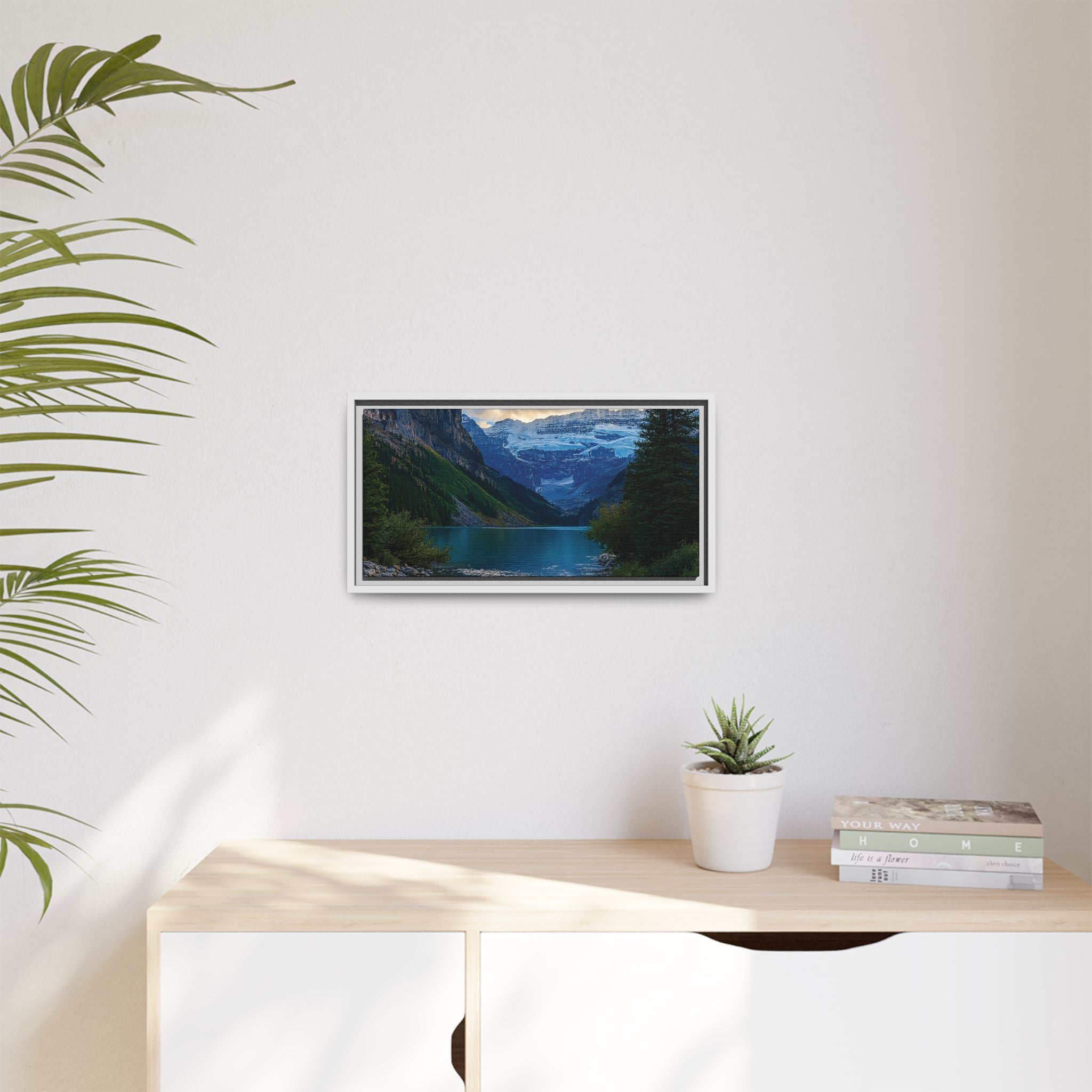 "Glacial Serenity" – Framed Canvas Print