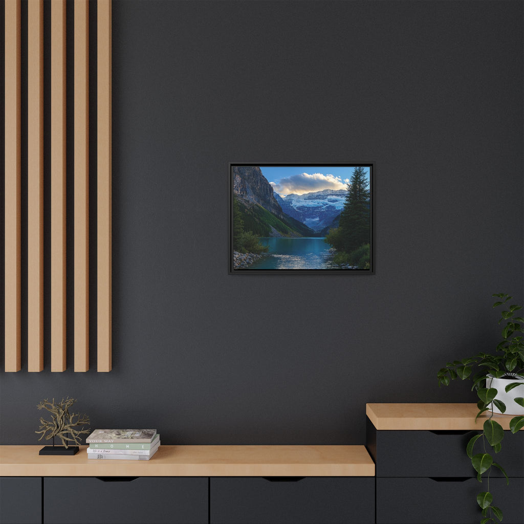 "Glacial Serenity" – Framed Canvas Print