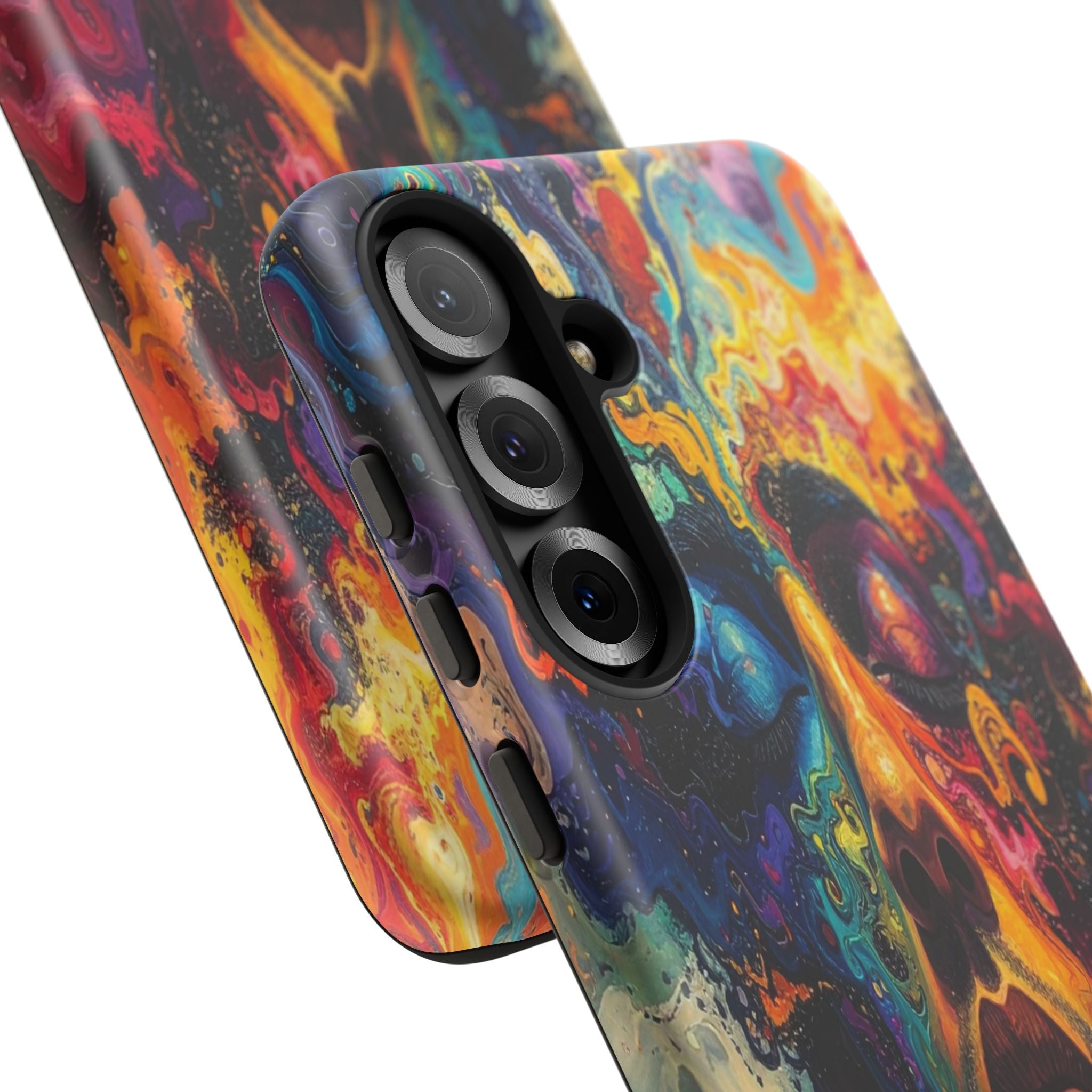 Psyche Unbound: Chromatic Consciousness, Digital Portrait Exploration - L’Art Suprême Phone Case