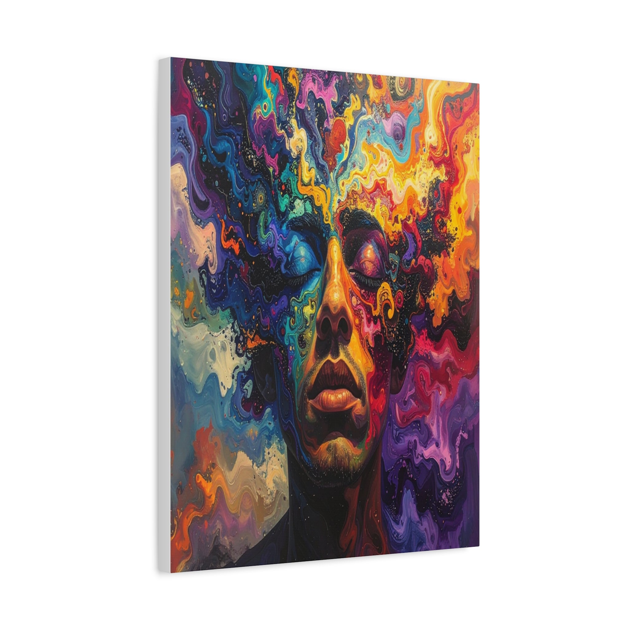 Consciousness Unfolding: Psychedelic Inner Landscape, Fluid Abstract Meditation - L’Art Suprême Canvas