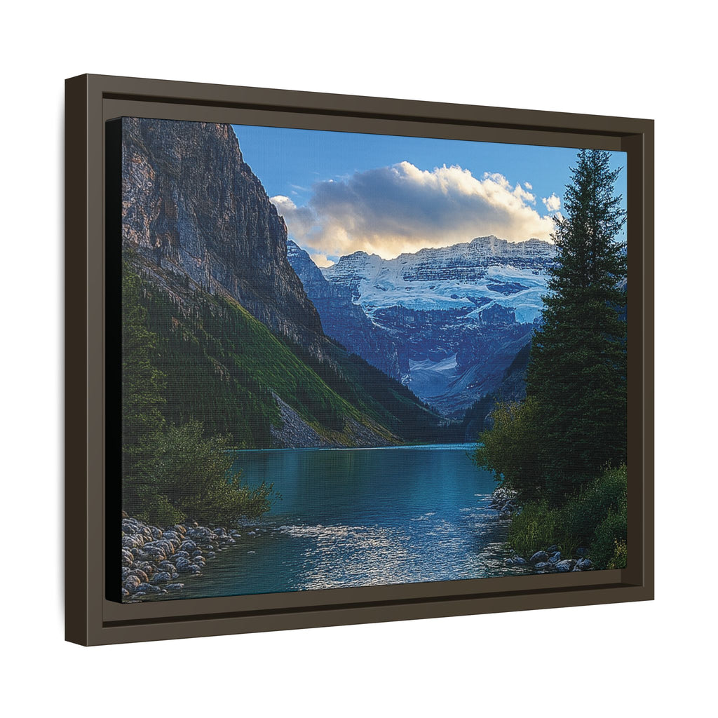 "Glacial Serenity" – Framed Canvas Print