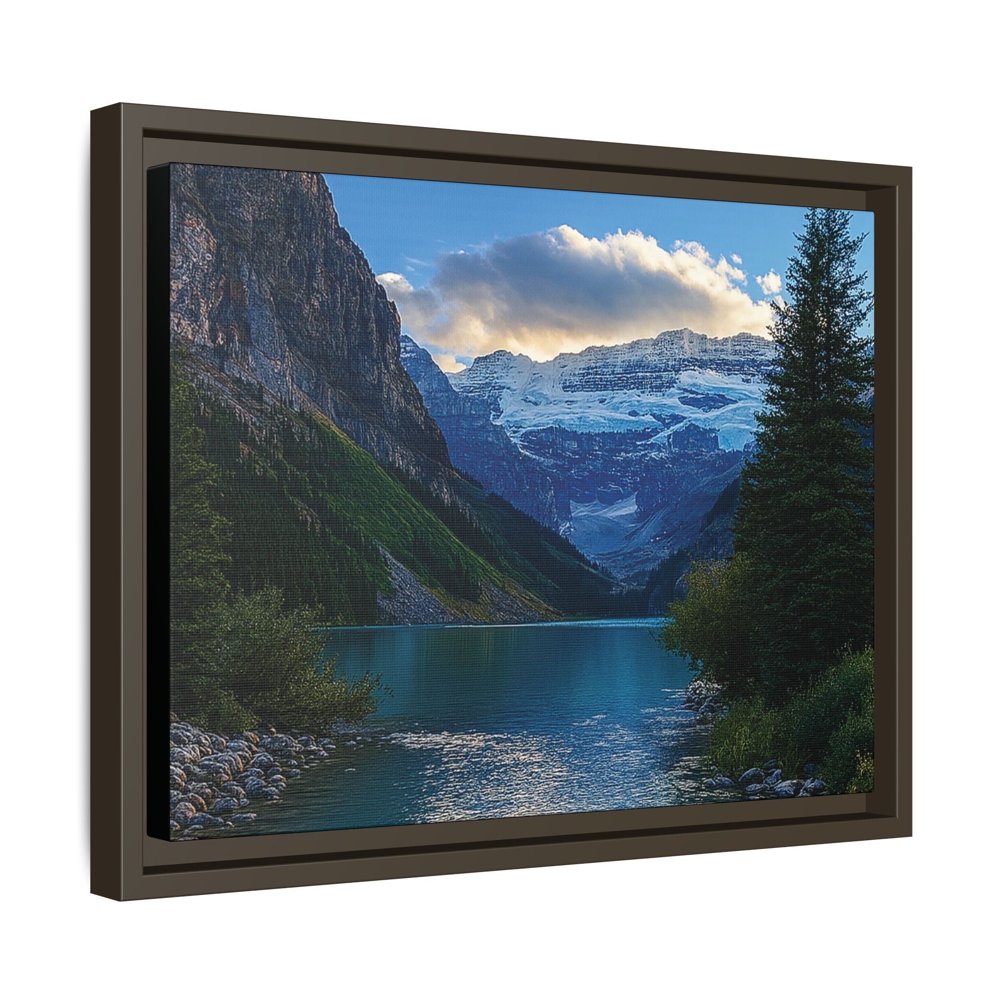 "Glacial Serenity" – Framed Canvas Print