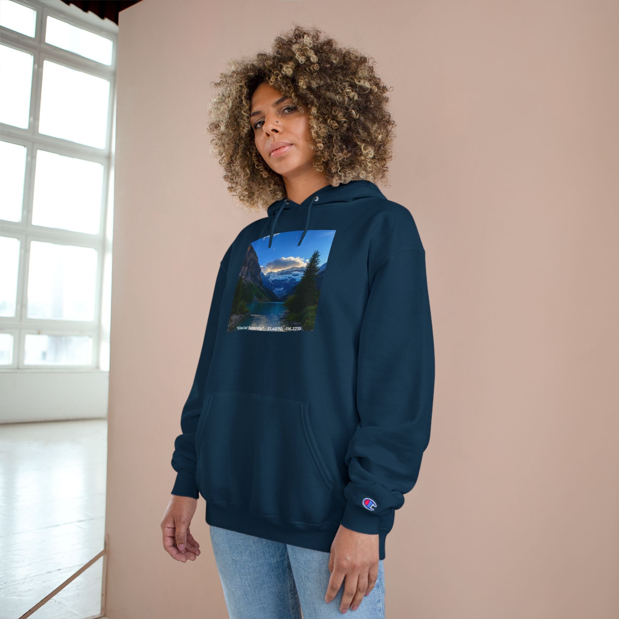 "Glacial Serenity" – Champion Hoodie