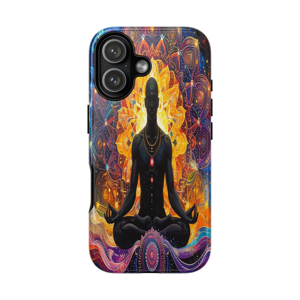 Cosmic Awakening: Spiritual Meditation Mandala, Chakra Energy Visualization - L’Art Suprême Phone Case