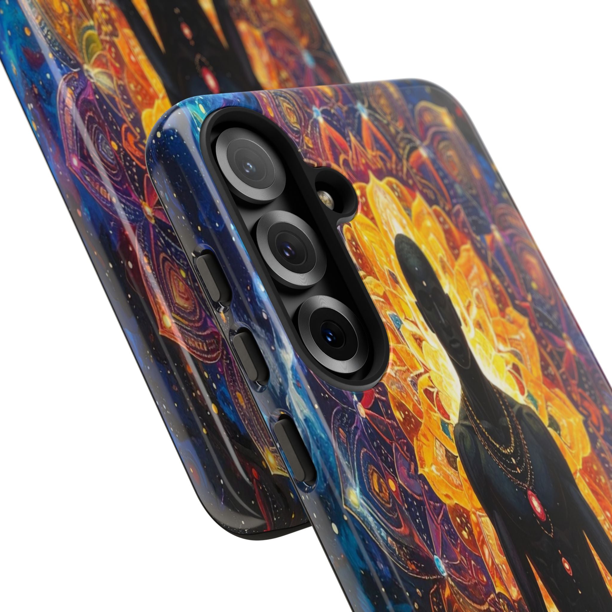 Cosmic Awakening: Spiritual Meditation Mandala, Chakra Energy Visualization - L’Art Suprême Phone Case