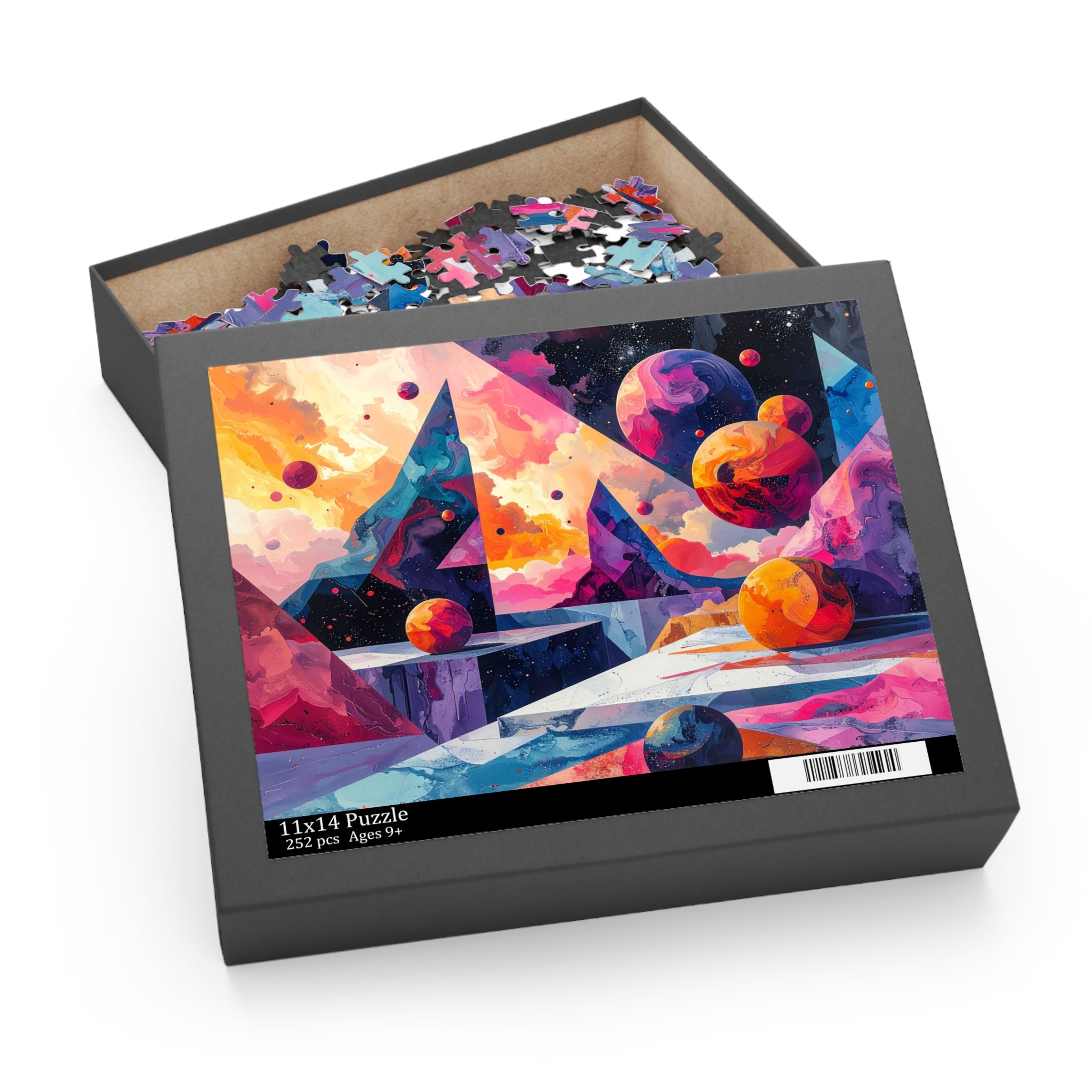 Celestial Geometry: Abstract Cosmic Landscape, Digital Surreal Universe -  L'Art Puzzle