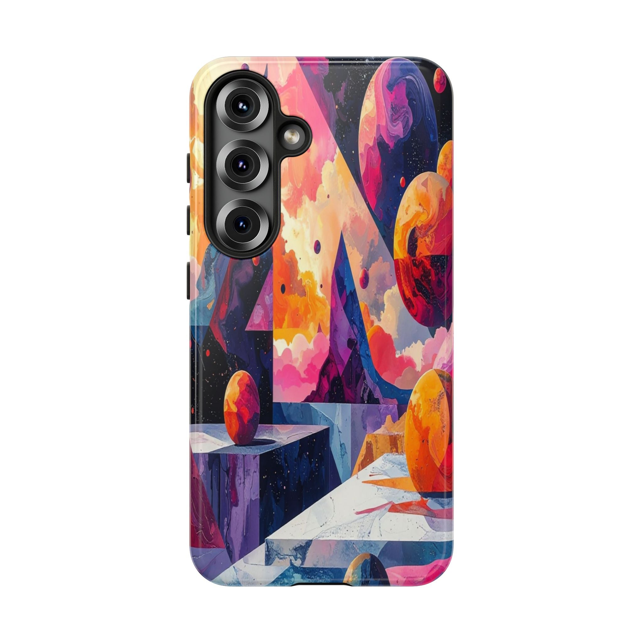 Cosmic Geometrica: Floating Spheres of Abstraction, Digital Dreamscape Dimensions - L’Art Suprême Phone Case