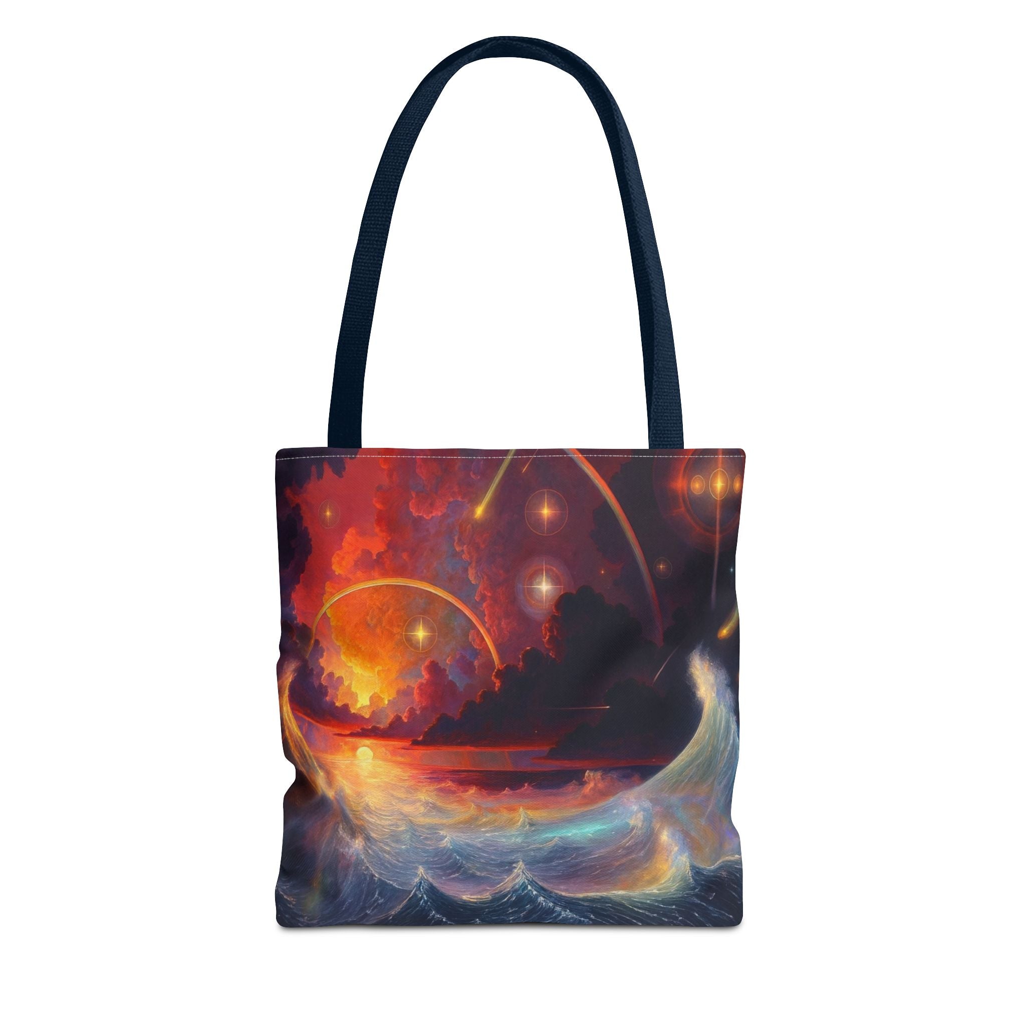 “Celestial Tides” – Cosmic Chaos x Ocean Calm Tote