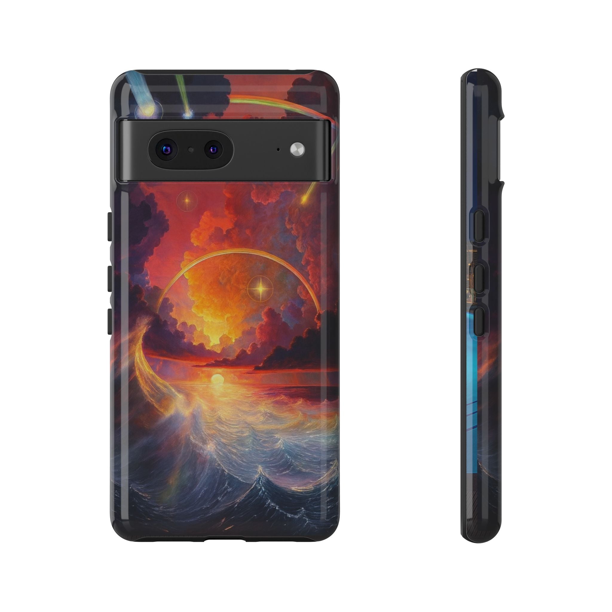 "Celestial Tides" – Printed Tough Phone Case