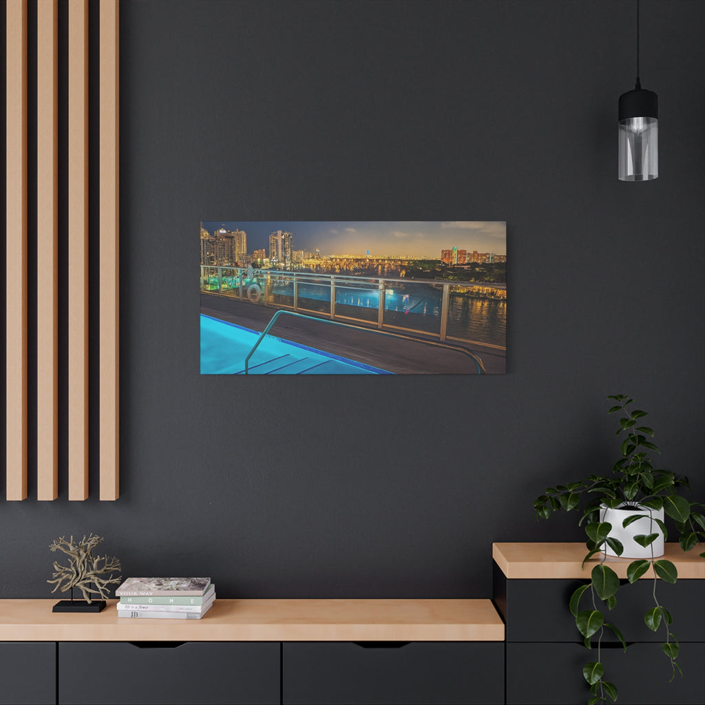 "Skyline Reflections" – Luxe Canvas Print