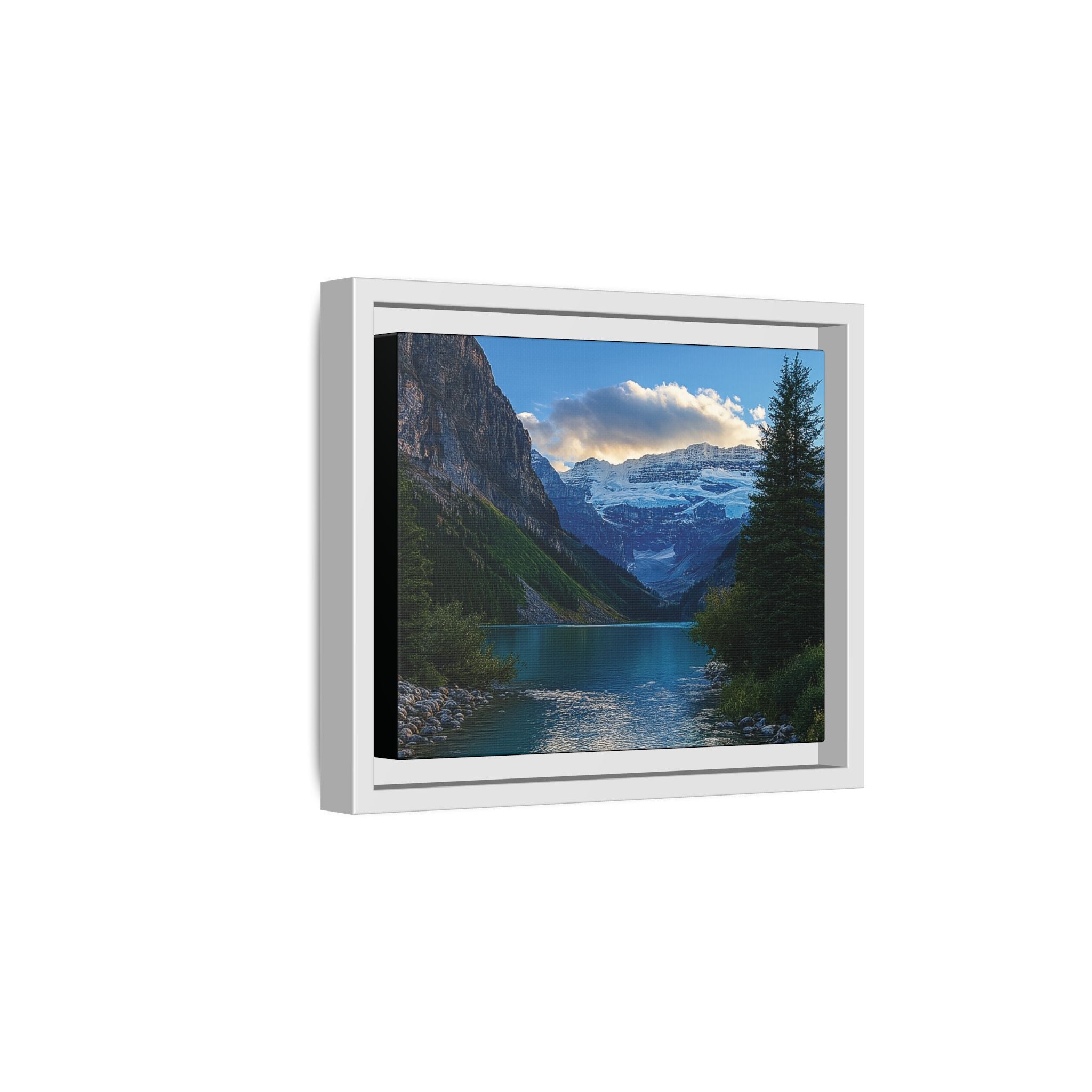 "Glacial Serenity" – Framed Canvas Print