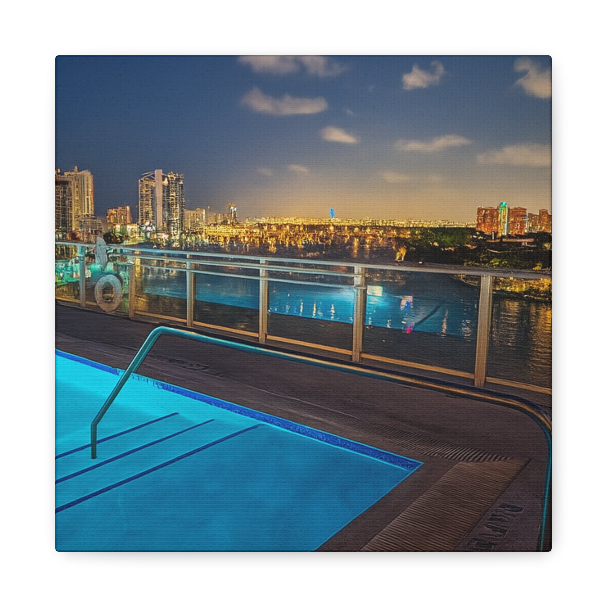 "Skyline Reflections" – Luxe Canvas Print