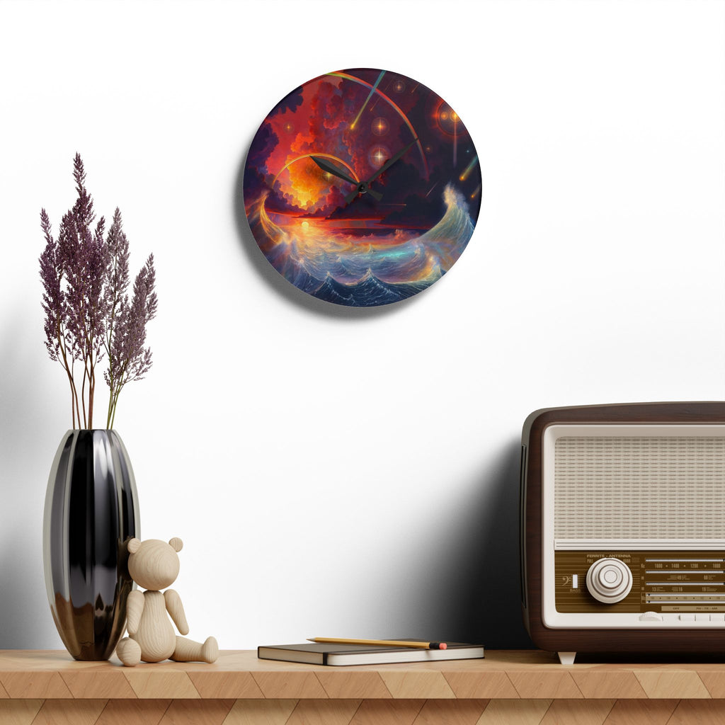 "Celestial Tides" – Acrylic Wall Clock