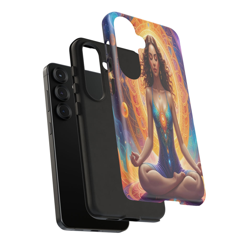 Cosmic Awakening: Spiritual Meditation Mandala, Celestial Energy Visualization - L’Art Suprême Phone Case