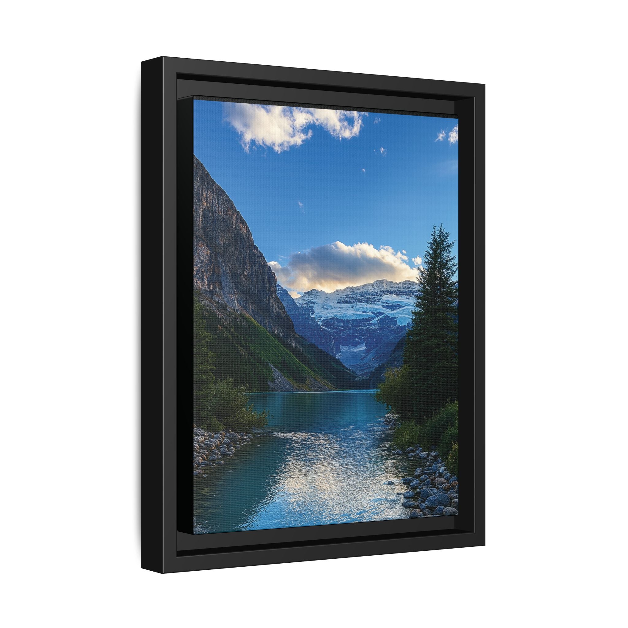 "Glacial Serenity" – Framed Canvas Print