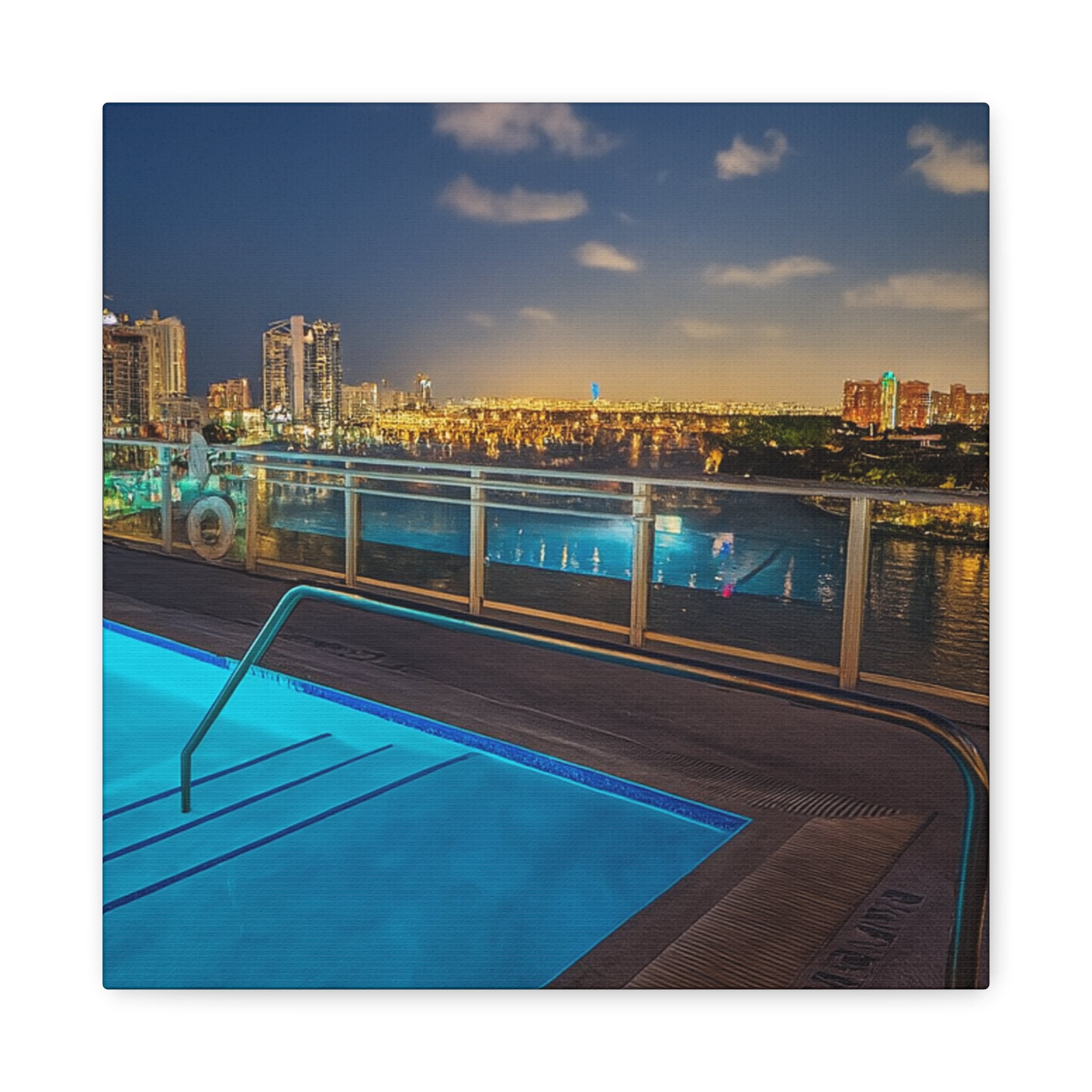"Skyline Reflections" – Luxe Canvas Print