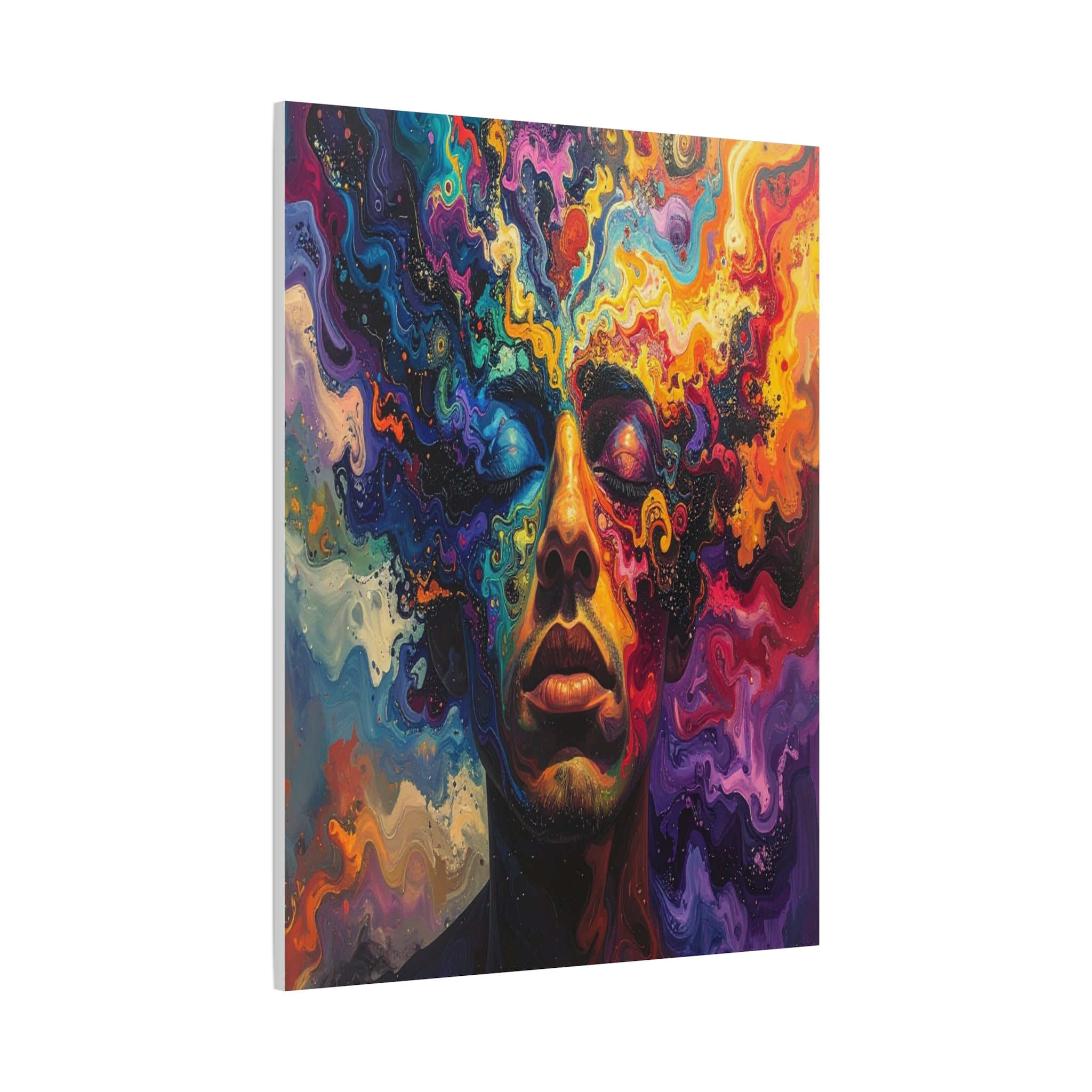 Consciousness Unfolding: Psychedelic Inner Landscape, Fluid Abstract Meditation - L’Art Suprême Canvas