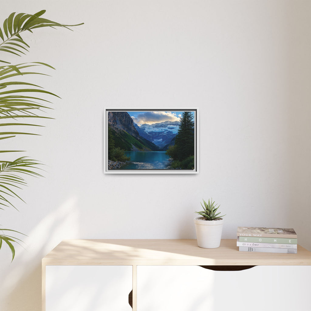 "Glacial Serenity" – Framed Canvas Print