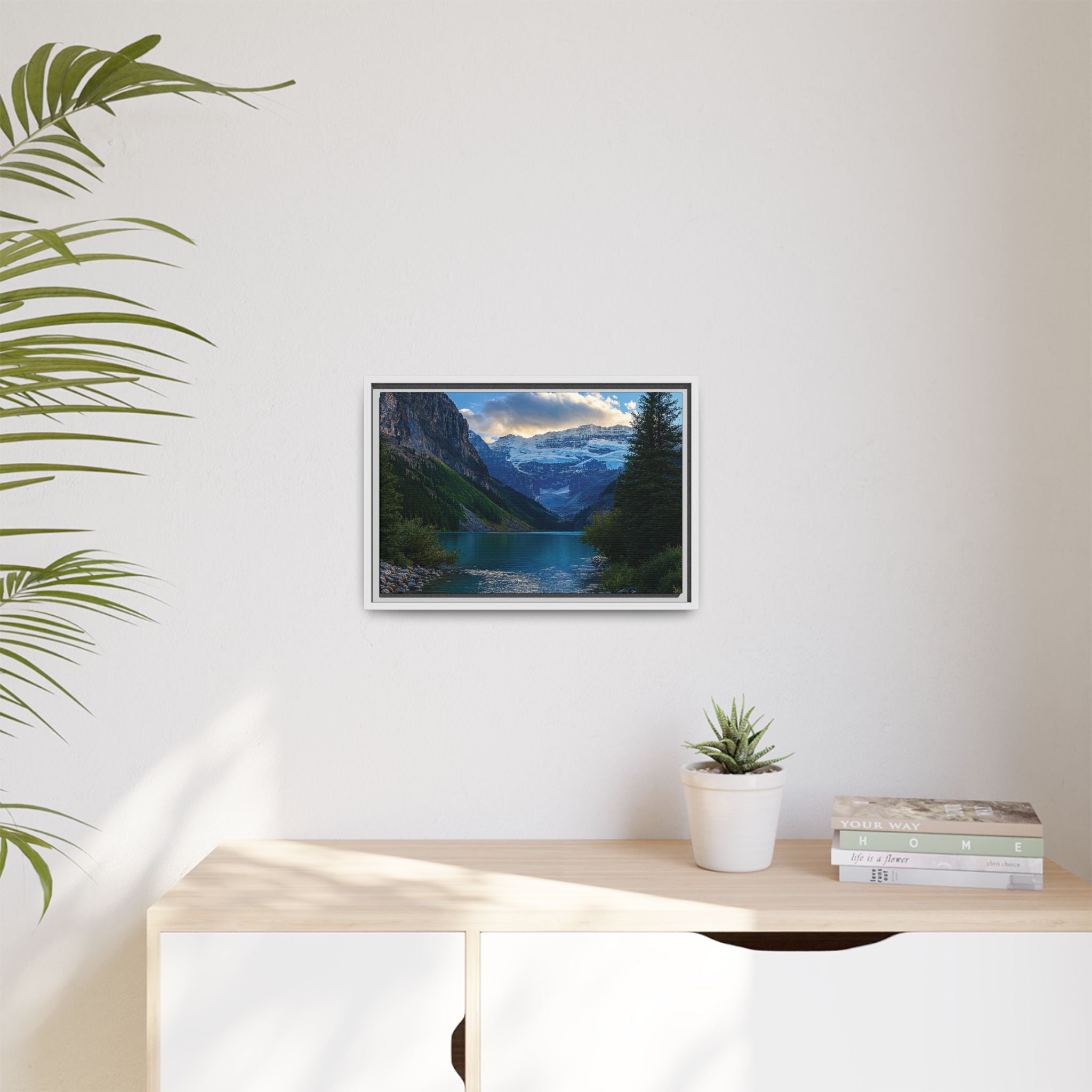 "Glacial Serenity" – Framed Canvas Print
