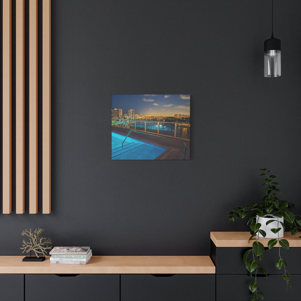 "Skyline Reflections" – Luxe Canvas Print