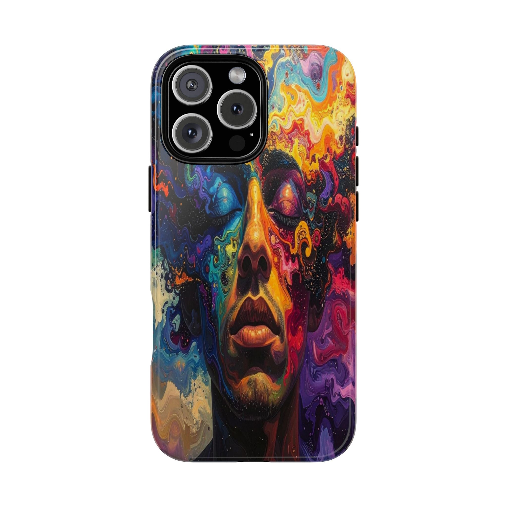 Psyche Unbound: Chromatic Consciousness, Digital Portrait Exploration - L’Art Suprême Phone Case