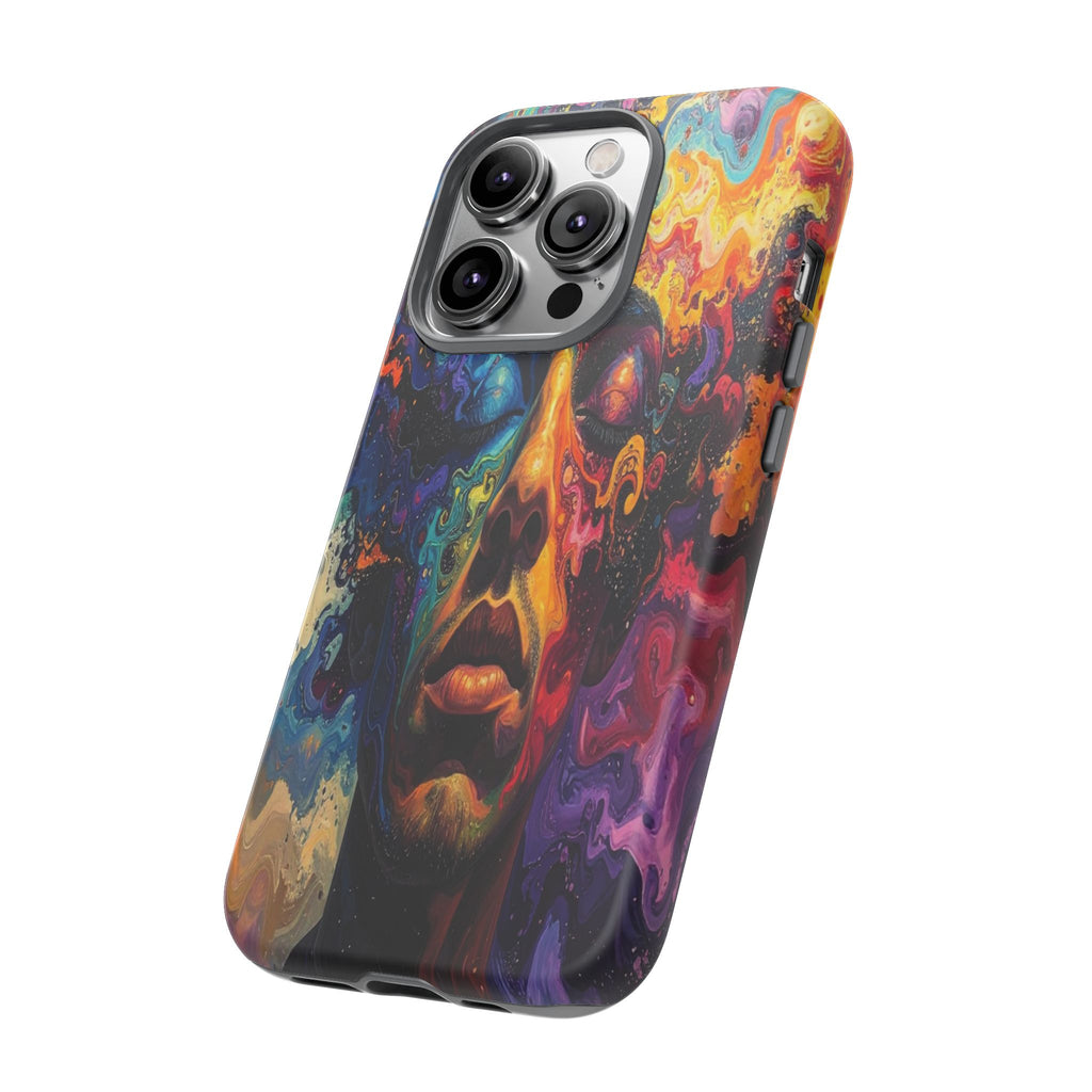 Psyche Unbound: Chromatic Consciousness, Digital Portrait Exploration - L’Art Suprême Phone Case
