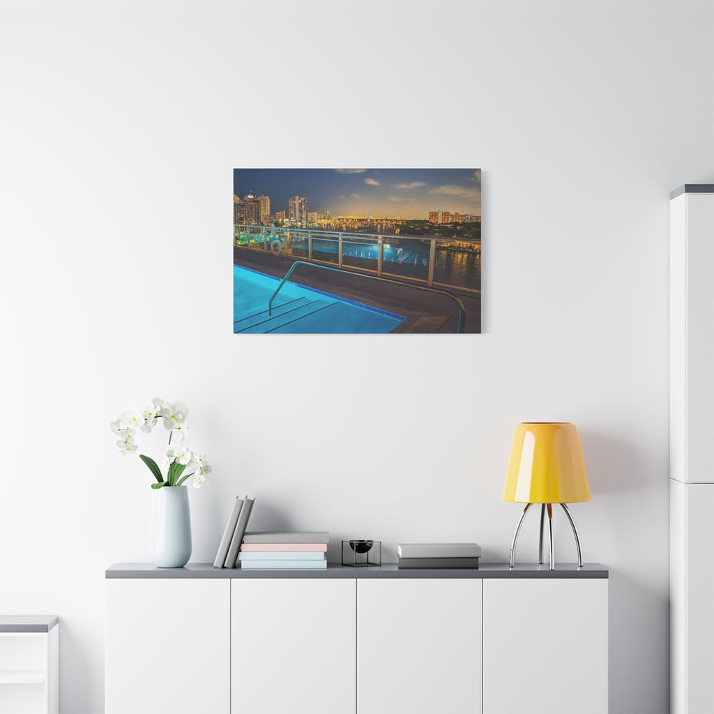 "Skyline Reflections" – Luxe Canvas Print