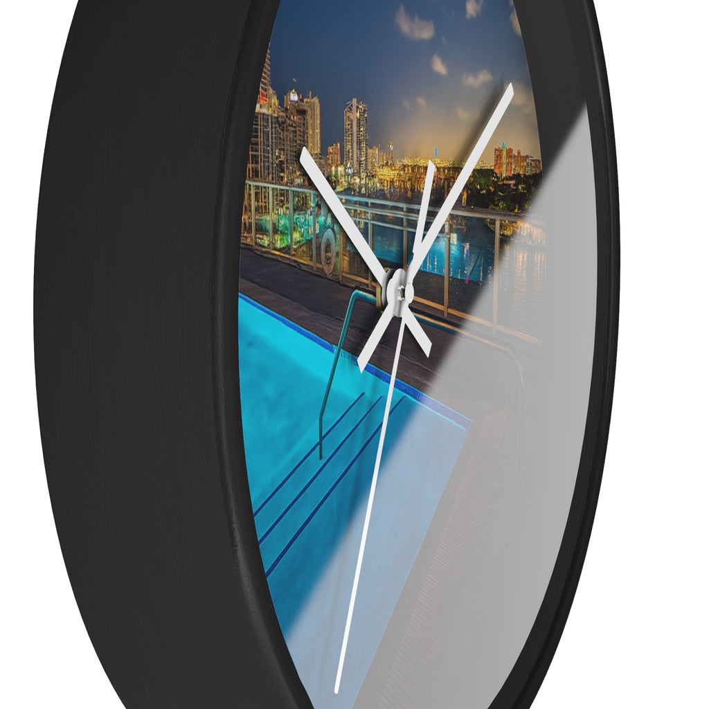 “Skyline Reflections" – Art Wall Clock