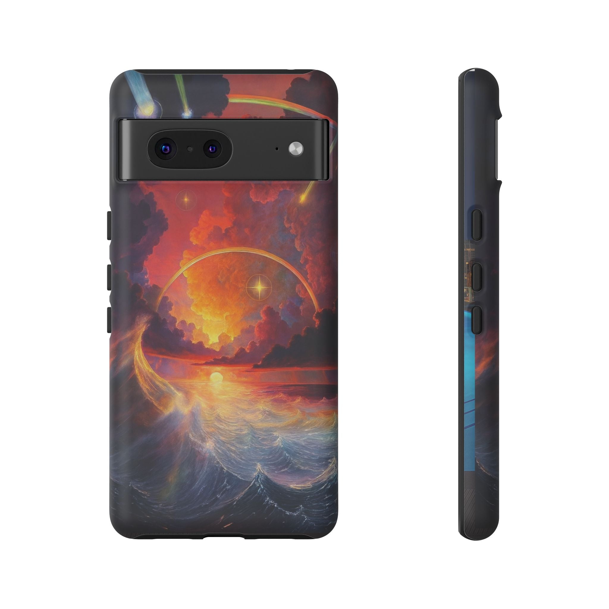 "Celestial Tides" – Printed Tough Phone Case