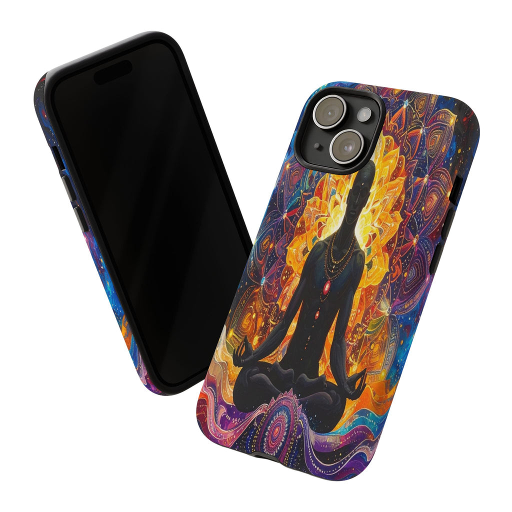 Cosmic Awakening: Spiritual Meditation Mandala, Chakra Energy Visualization - L’Art Suprême Phone Case