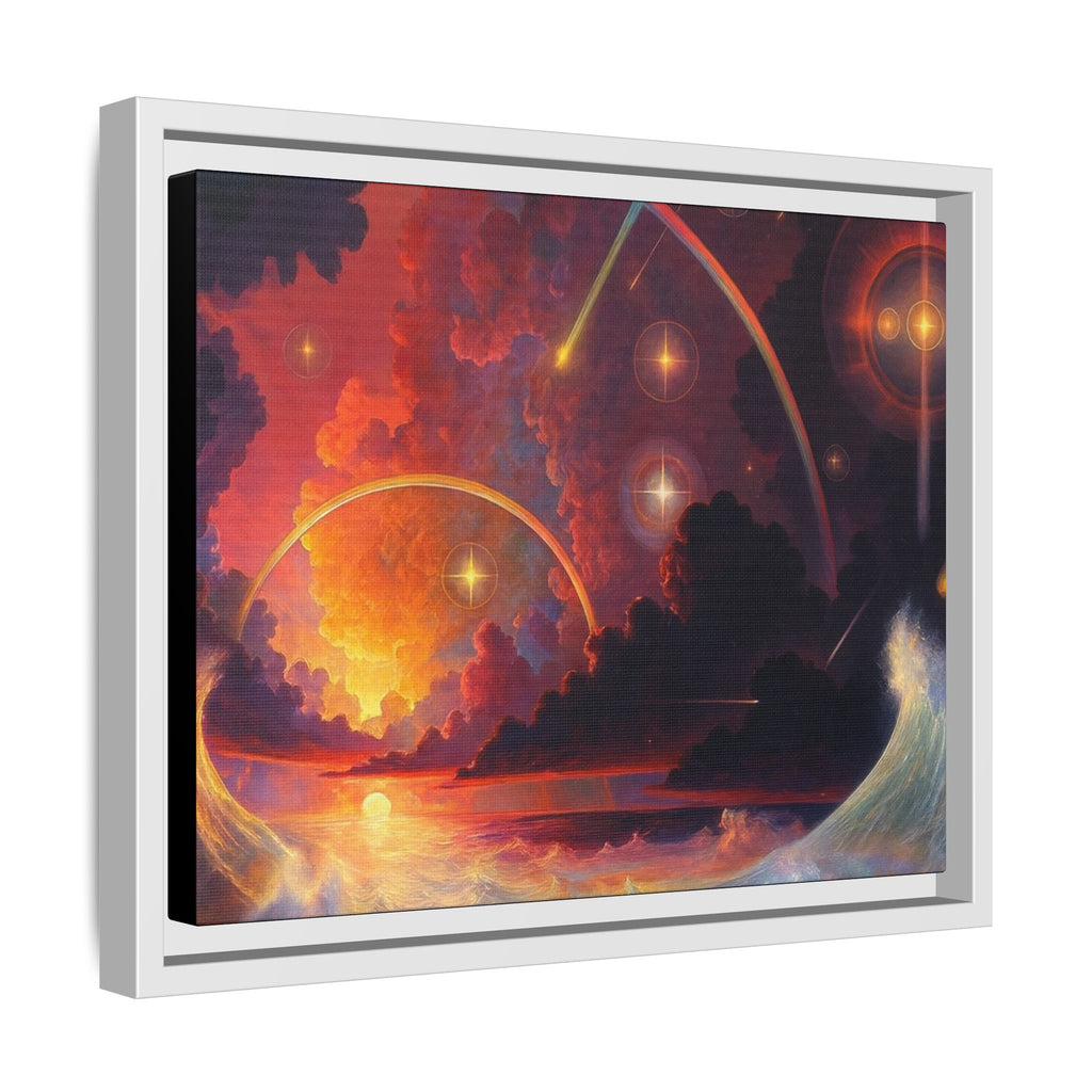 "Celestial Tides" – Framed Canvas Print