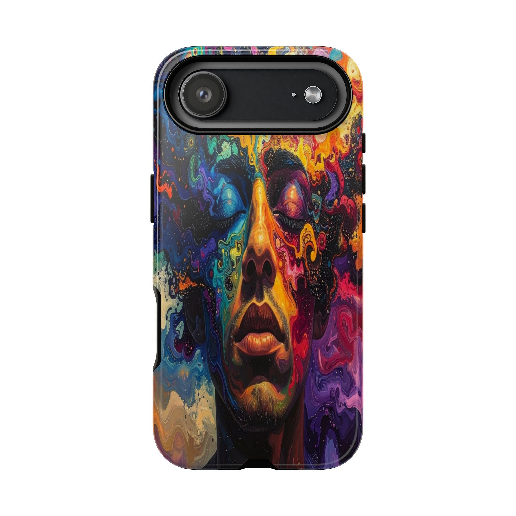 Psyche Unbound: Chromatic Consciousness, Digital Portrait Exploration - L’Art Suprême Phone Case