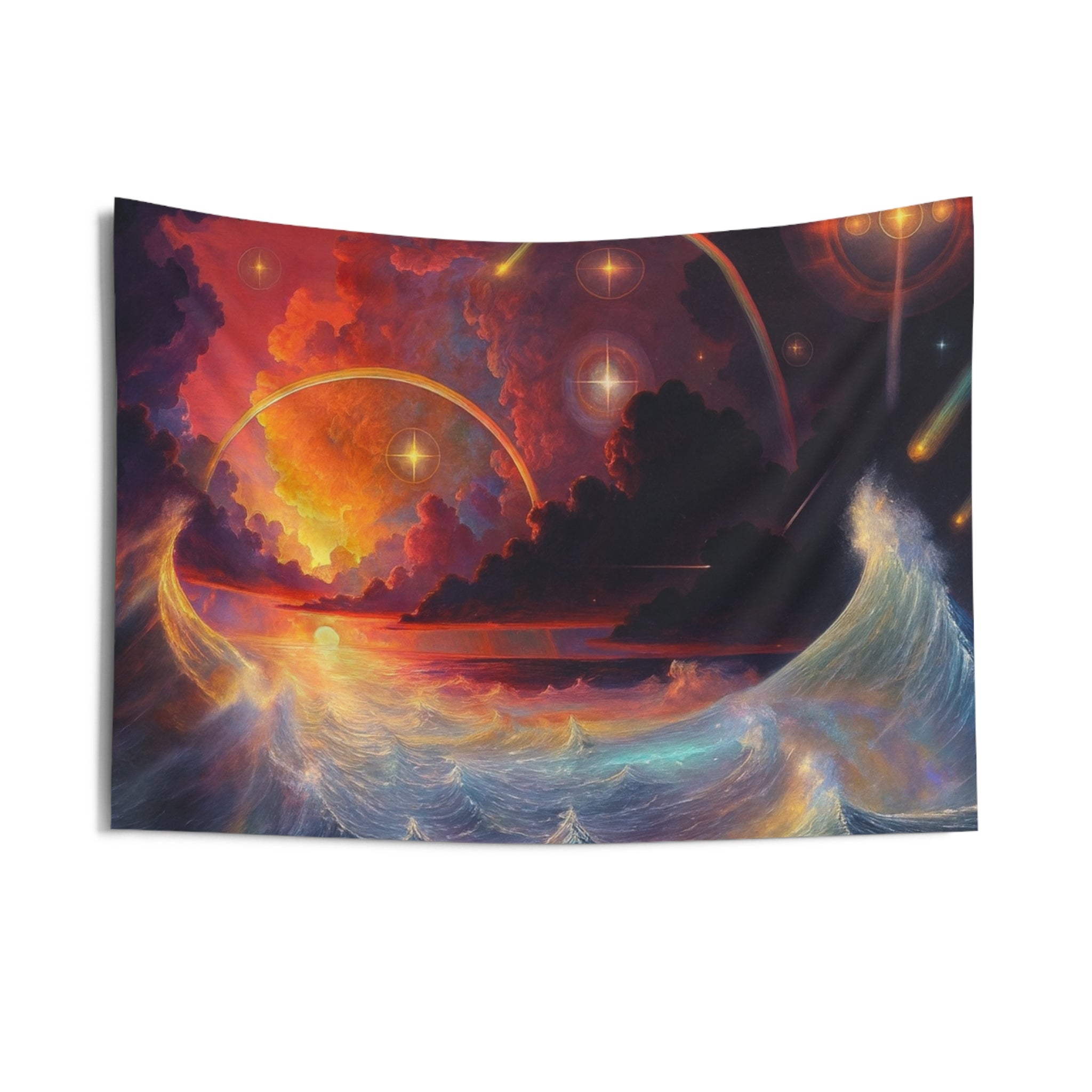 "Celestial Tides" – Cosmic Wall Tapestry