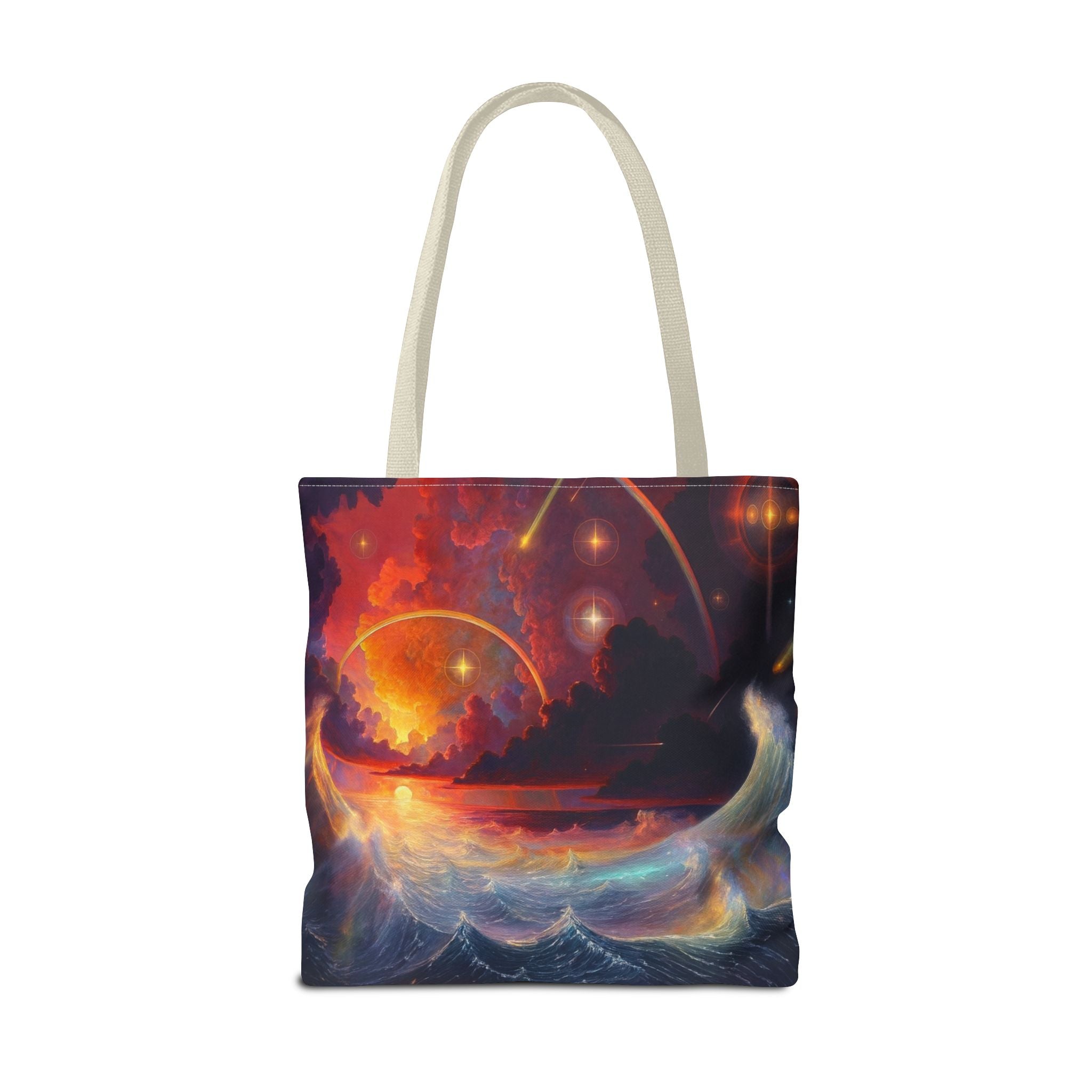 “Celestial Tides” – Cosmic Chaos x Ocean Calm Tote