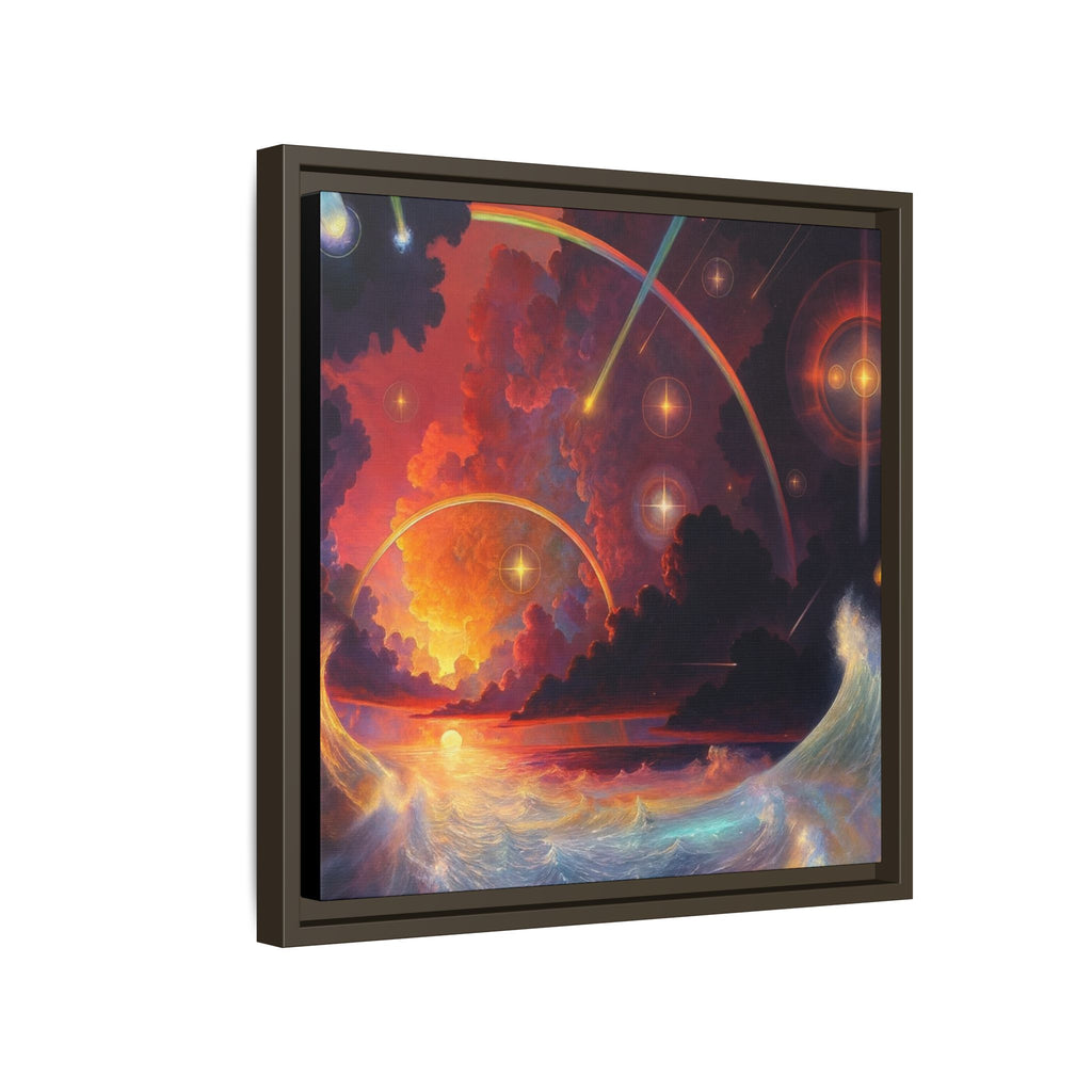 "Celestial Tides" – Framed Canvas Print