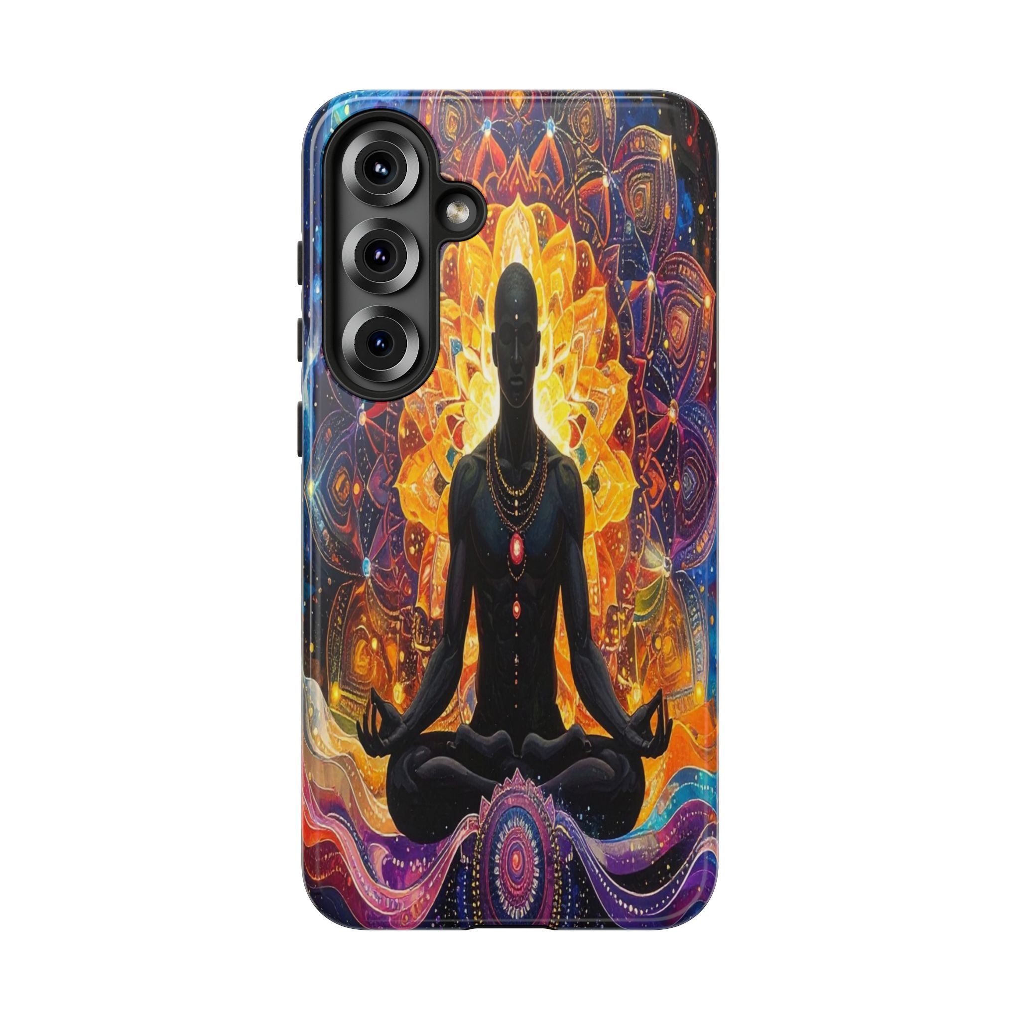 Cosmic Awakening: Spiritual Meditation Mandala, Chakra Energy Visualization - L’Art Suprême Phone Case